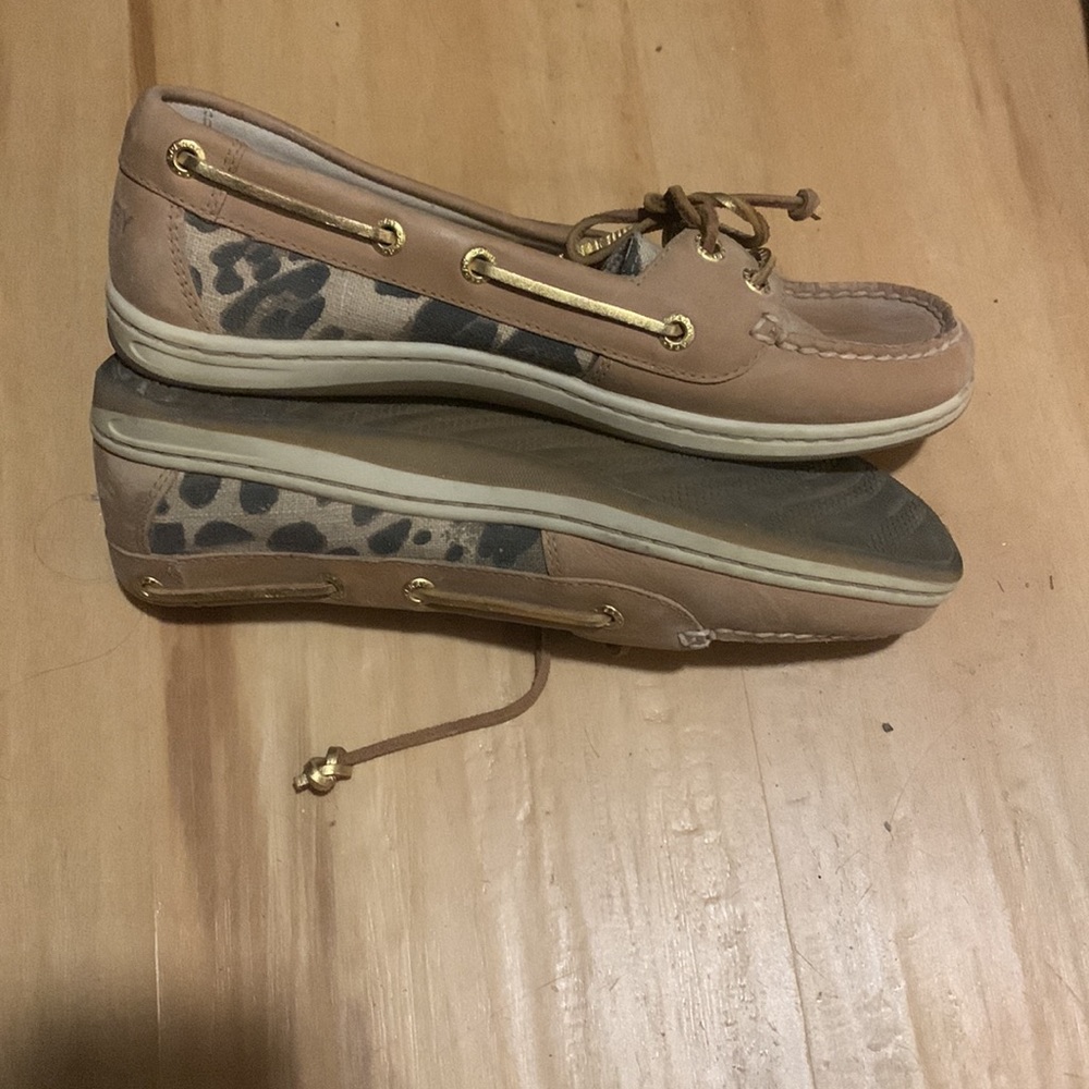 Sperrys with cheetah and gold accents